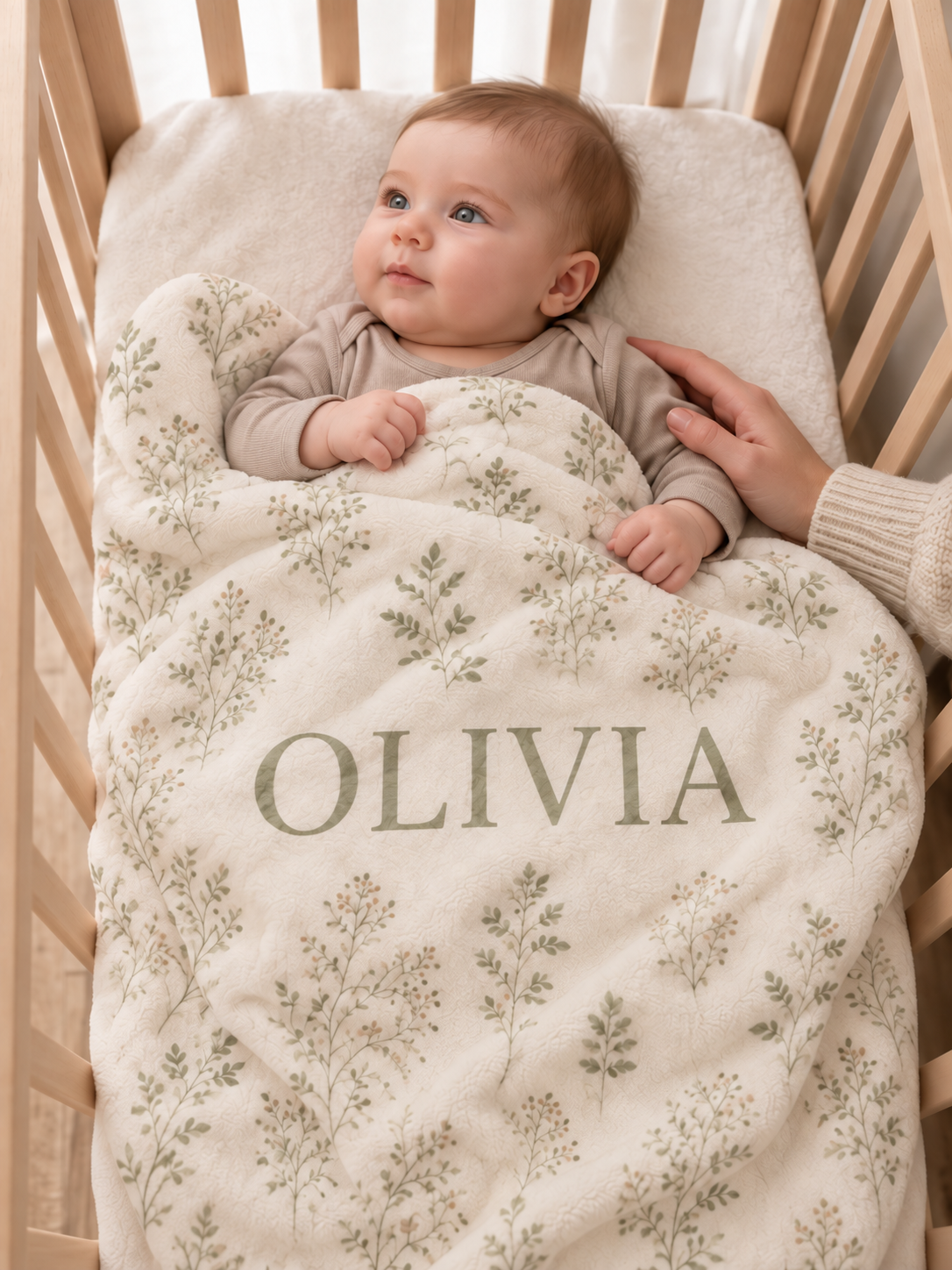 Personalised Baby Blanket with Name – Soft Fleece Baby Gift